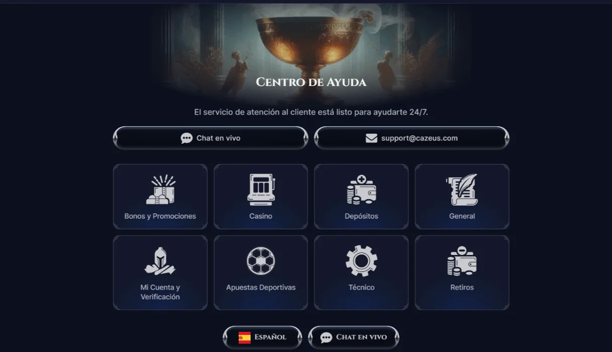 Cazeus Casino en el Móvil